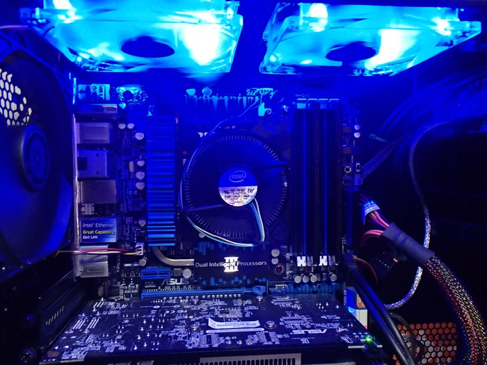 自作PC 青LEDファン 改造