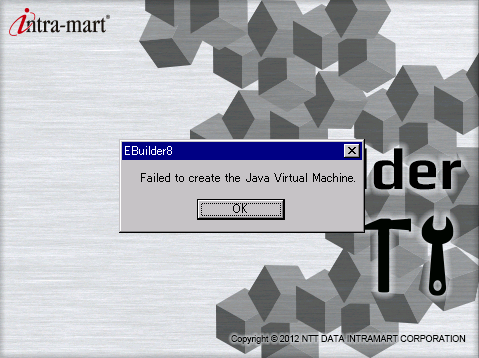 Failed to create Java Virtual Machine.